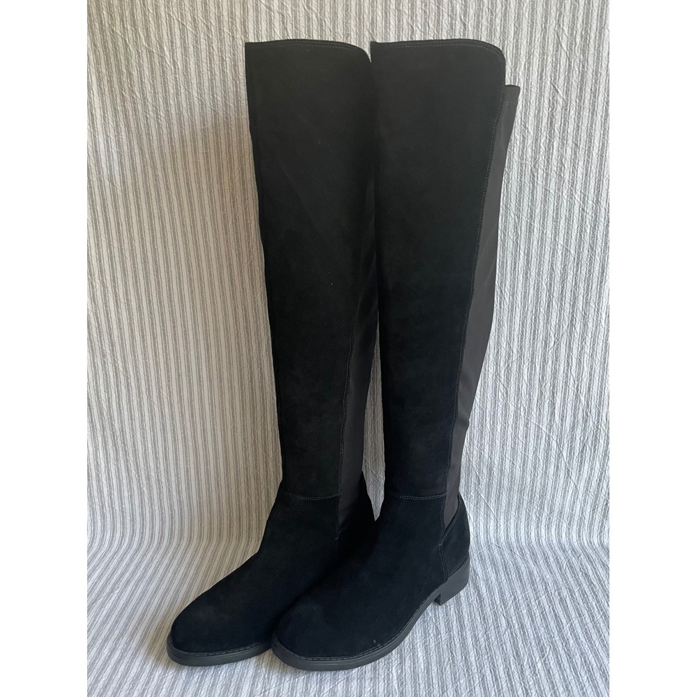 Blondo Womens B6208 Black Suede Waterproof Over The Knee Stretch Boots‎ 5.5 M
